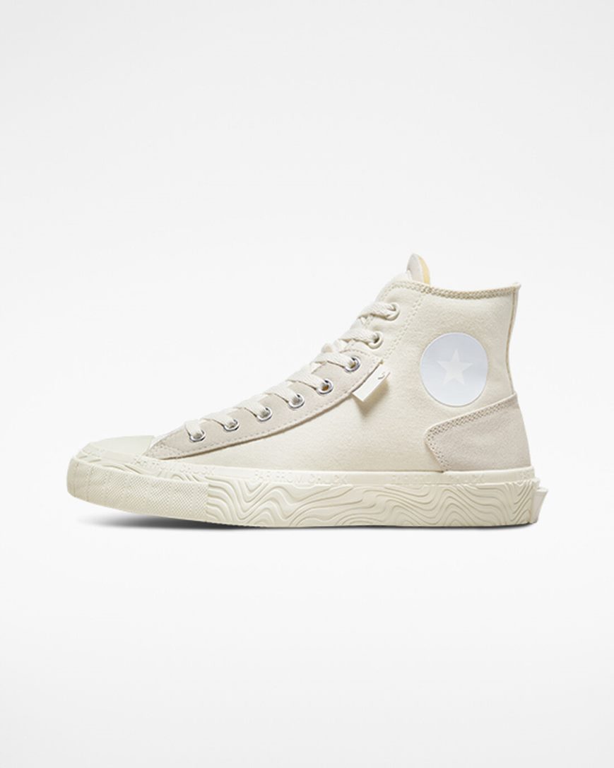 Tenis Converse Chuck Taylor Alt Star Wavy Cano Alto Feminino Bege Branco | PT I083519